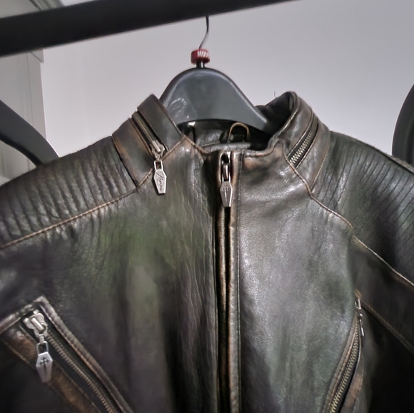 Luxurious Mens custom Biker jacket with ponyhair.. - Picture 6 of 11